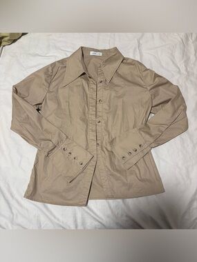 Anine Bing Tan Button Up Shirt